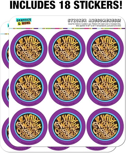 Miniatura 3 de Willy Wonka and The Chocolate Factory Logo Planner Calendario Scrapbooking Craft Pegatinas