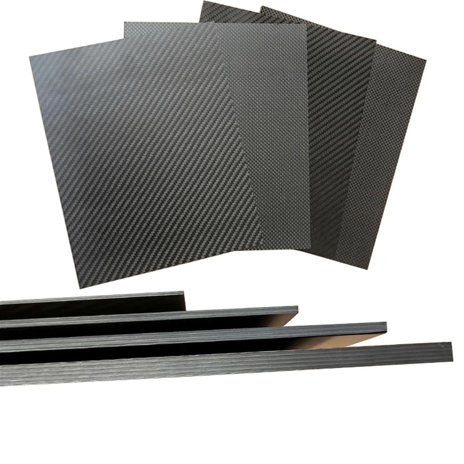 1pcs 500x500mm 3K Carbon Fiber Sheet High Strength Carbon Board Panel Plate Thickness 1mm 1.5mm 2mm 2.5mm 3mm 4mm 5mm 6 mm(2.0mm Twill Glossy)