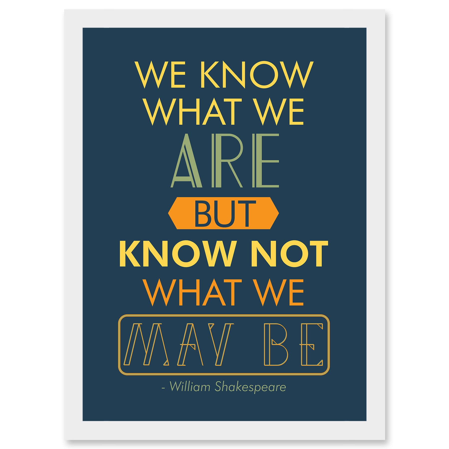 Artery8 Shakespeare Hamlet Act Four Typography Phrase Prose A4 Artwork Framed Wall Art Print