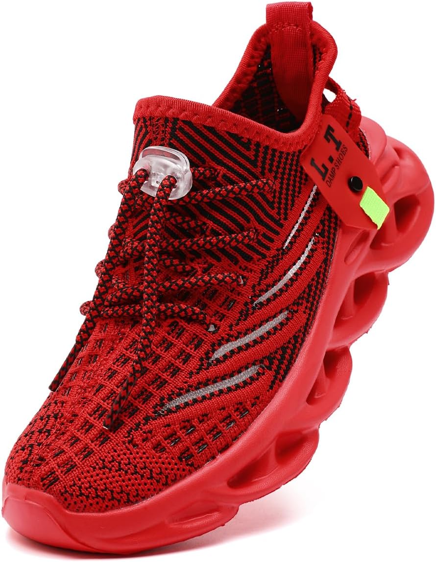 Boys & Girls Kids Shoes Walking Sneakers Slip On Tennis Athletic Running Non Slip Cushioned Spiral Sole Fashions Lightweight Breathable Casual for Little Kid