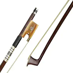 SURVEAL Arco profissional de violino Brazilwood Natural Mongólia rabo de cavalo sapo chifre de boi (4/4)