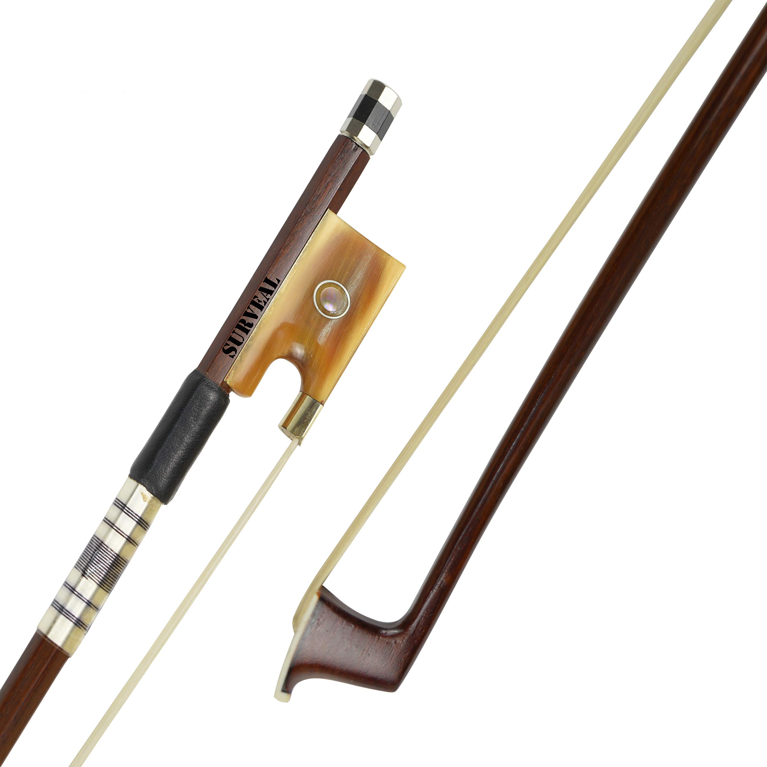 archetto per violino in legno di pernambuco con la migliore coda di cavallo della Mongolia e il miglior elastico, misura 4/4 4/4 Marrone