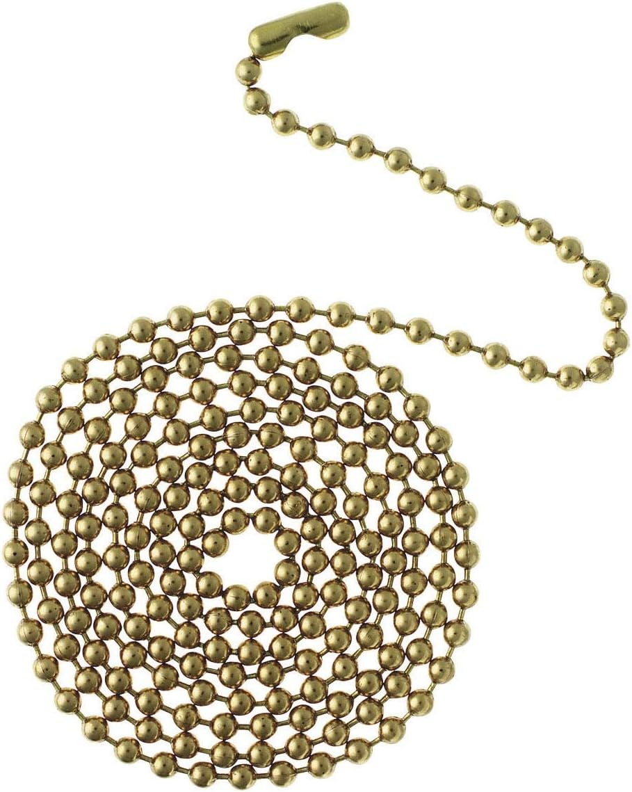12" Antique Brass Beaded Chain with Connector