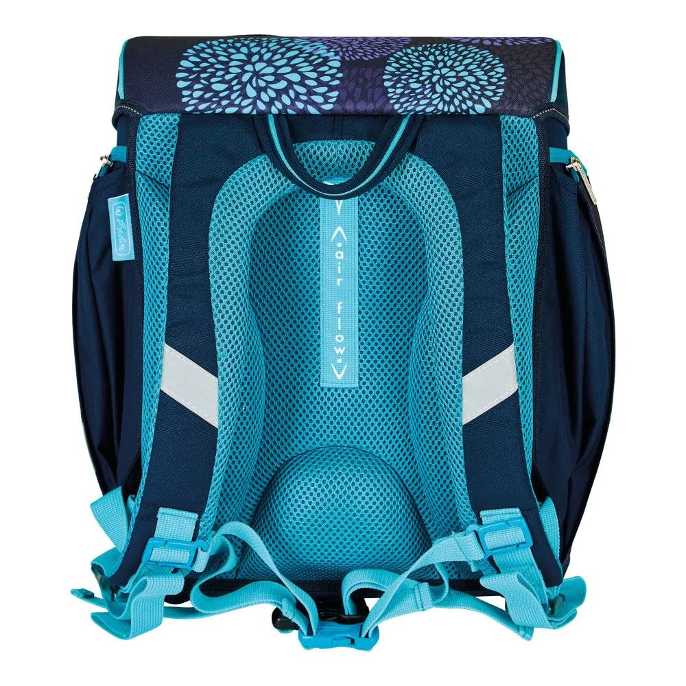 Herlitz® Schulrucksack Filolight Plus Jungen Schulranzen Rückentasche | Volumen 16L | Herren Damen Unisex Sport | Für Schüler Student | Inklusive Beutel und Federmappe | Flower Owl, multicoloured,