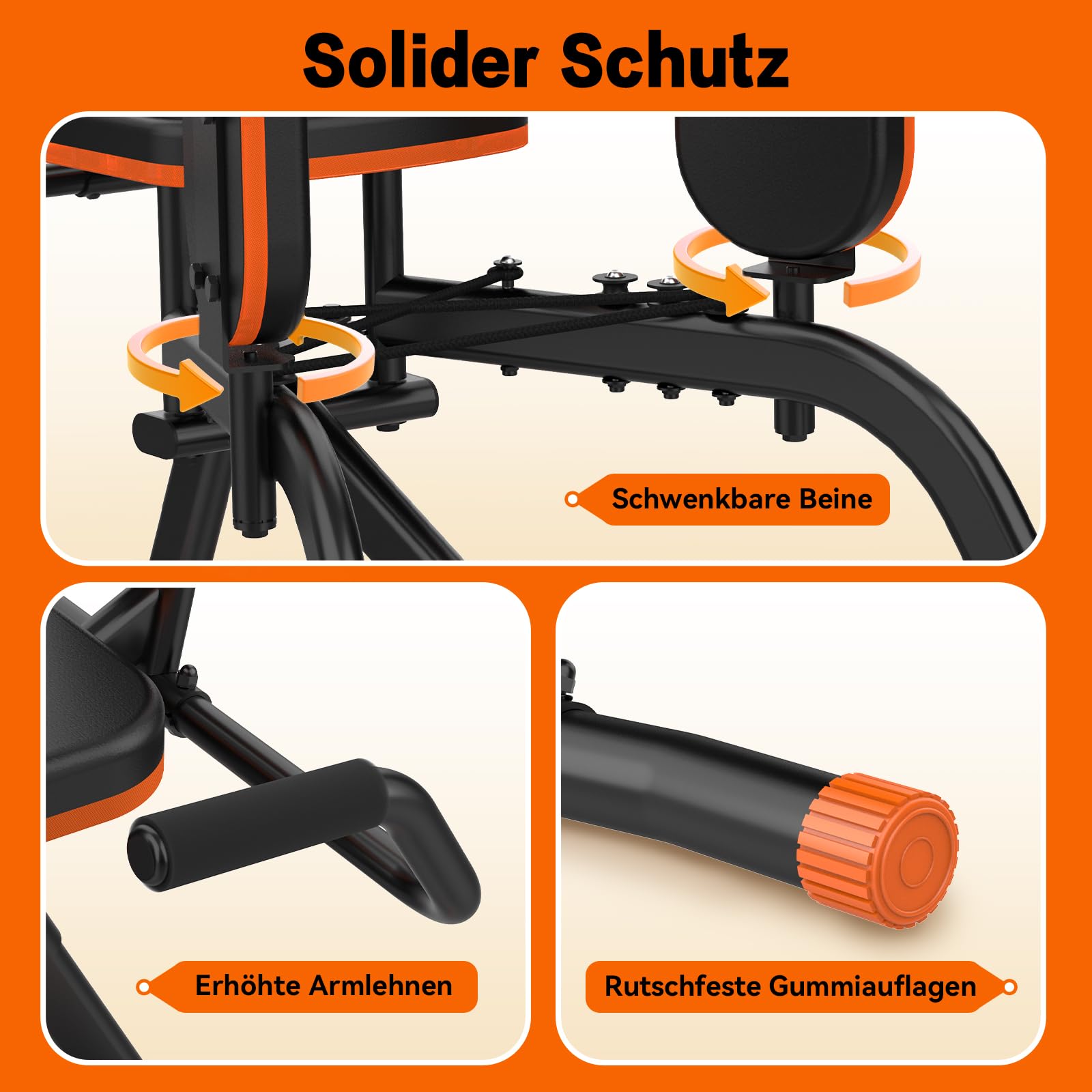 HXD-ERGO 6 Widerstandsstufen Hip Abductor Machine für Zuhause, Glute Machine Spagattrainer, Bequem Beinspreizer, Innenschenkel Trainer für