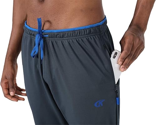 Miniatura 3 de NEIKU - Pantalones deportivos ligeros para hombre con bolsillos, parte inferior abierta, de malla, atléticos, para correr