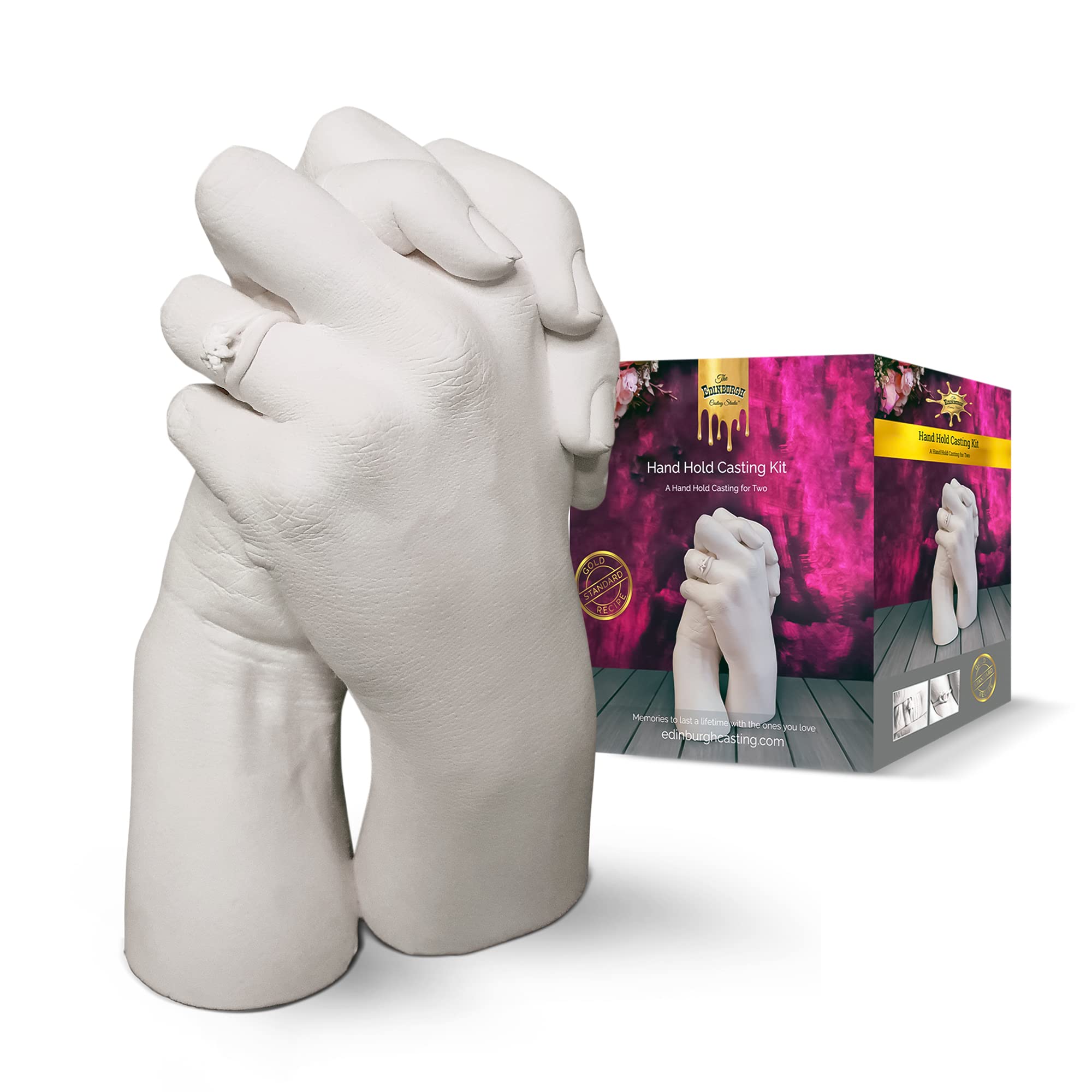 Hand Casting Kit for 2, Hand Mold Kit Couples Crafts with Alginate Molding Powder & Casting Plaster,