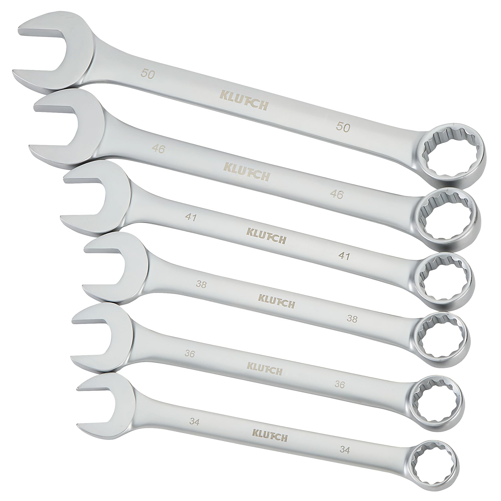 Klutch 6-Pc. Jumbo Metric Combination Wrench Set, Model# 31599A