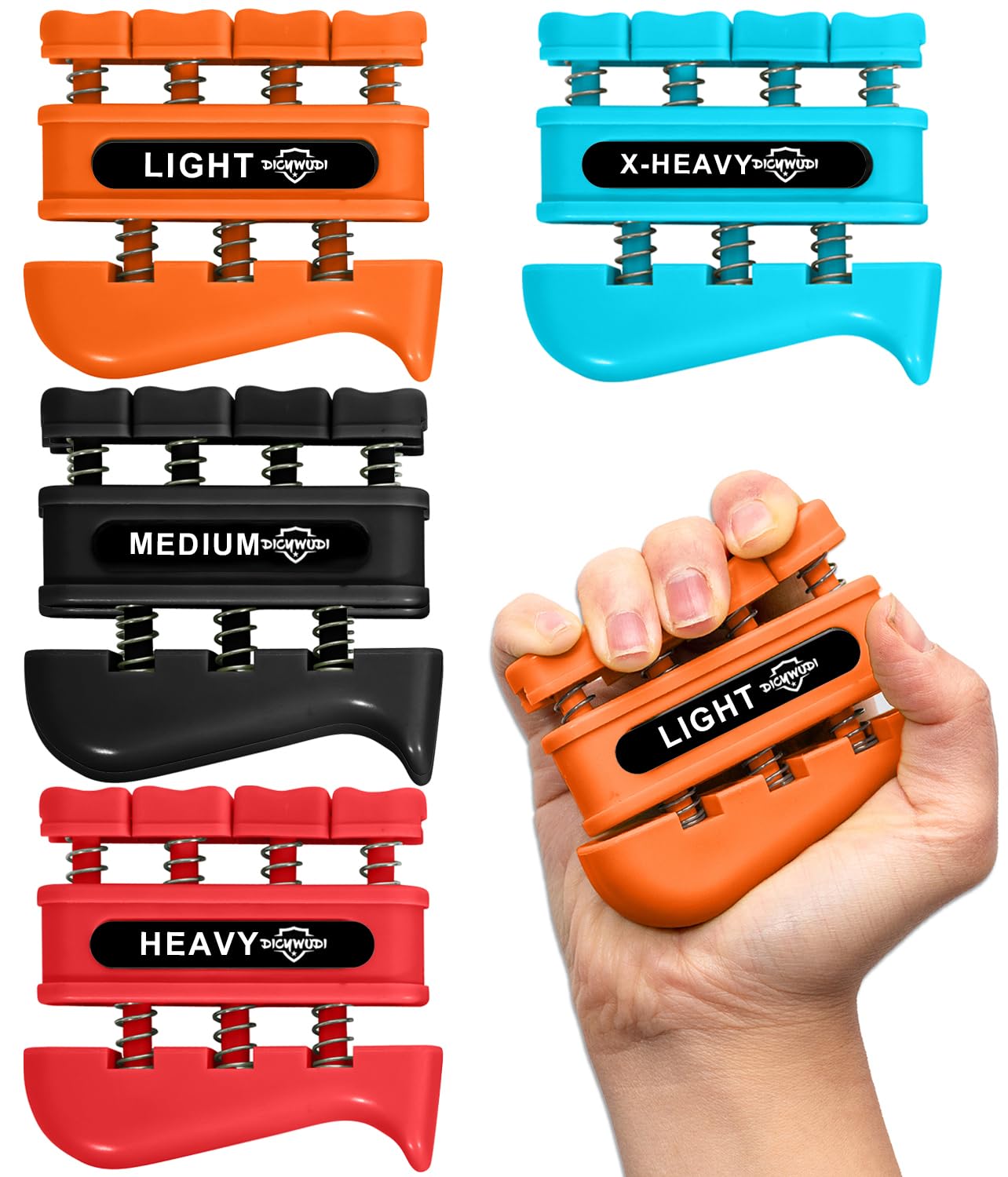 DICYWUDI Grip Strength Trainer, Finger Strength Trainer for Grip Strength Training for Fingers, Wrists, and Hands for Home, Office, Gym, Climbing, Athletes, Musicians, and Therapy