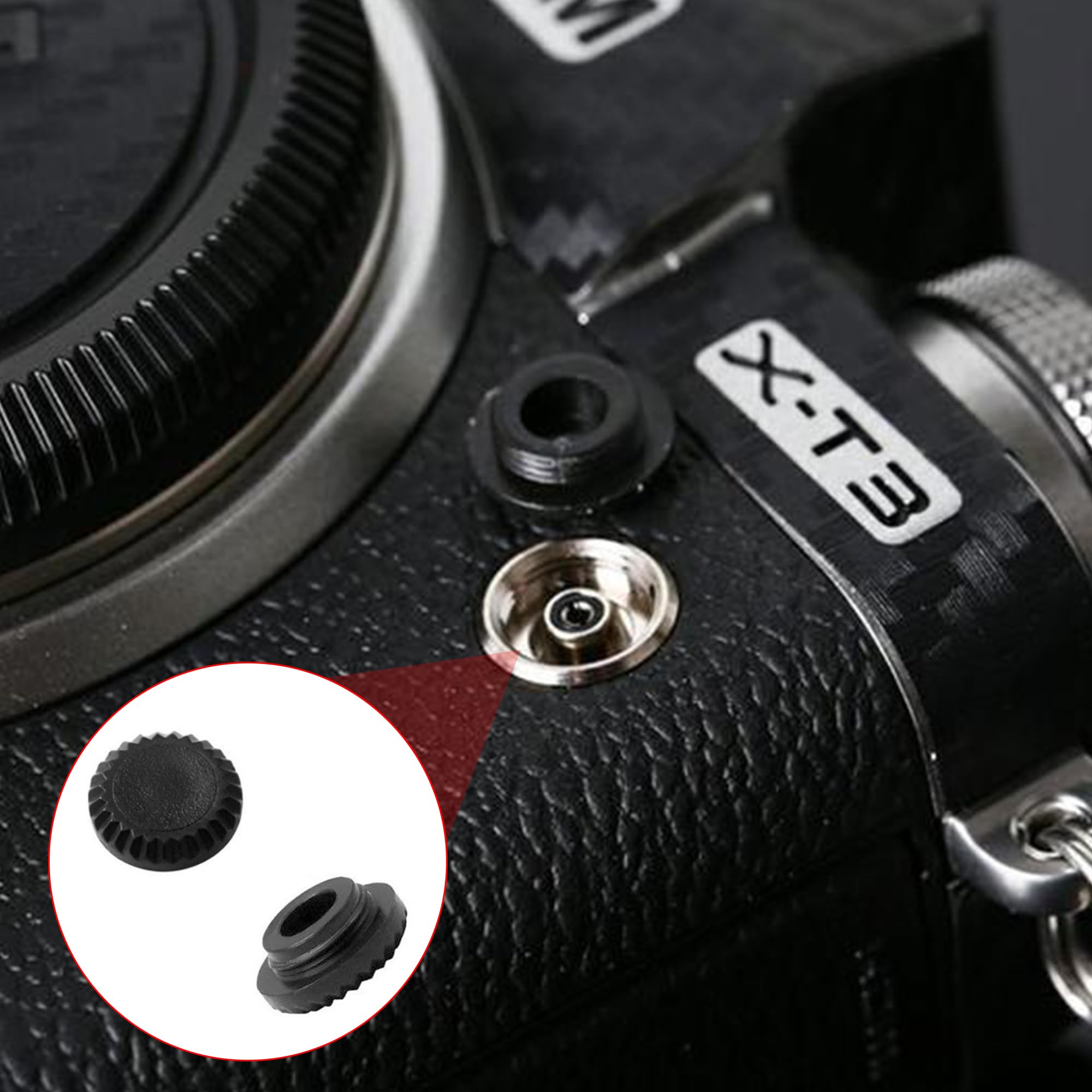 CHENNAN 2 sztuki osłona synchronizacji lampy błyskowej do Fujifilm | Błyskawiczne nasadki do lustrzanek cyfrowych; osłona złącza Flash PC Sync; do Fujifilm X-T1, X-T2, X-T3, X-T4