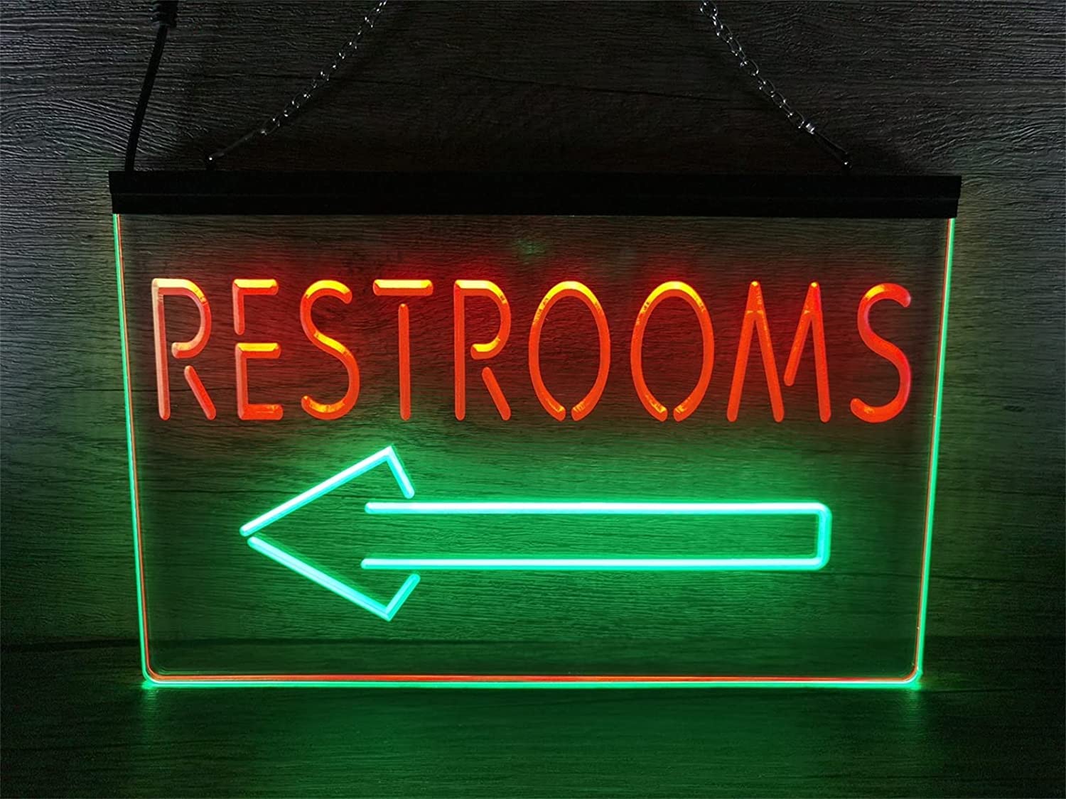 Epano White Led Neon Sign,Restroom Left Arrow Neon Lights For Wc Toilet Washroom Entrance Wall Decoration
