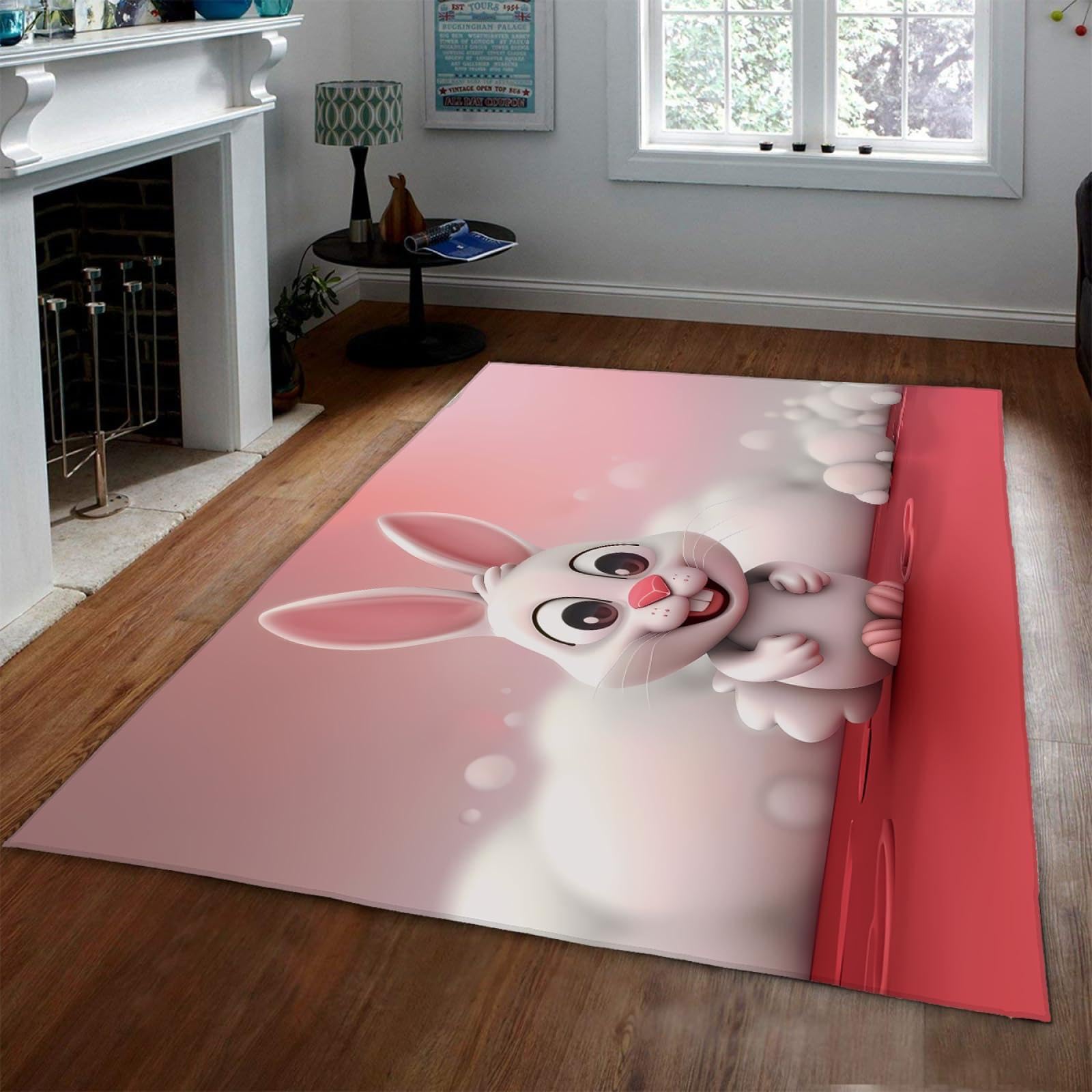 Grand tapis lavable antidérapant et sécurisé pour chambre d'enfant