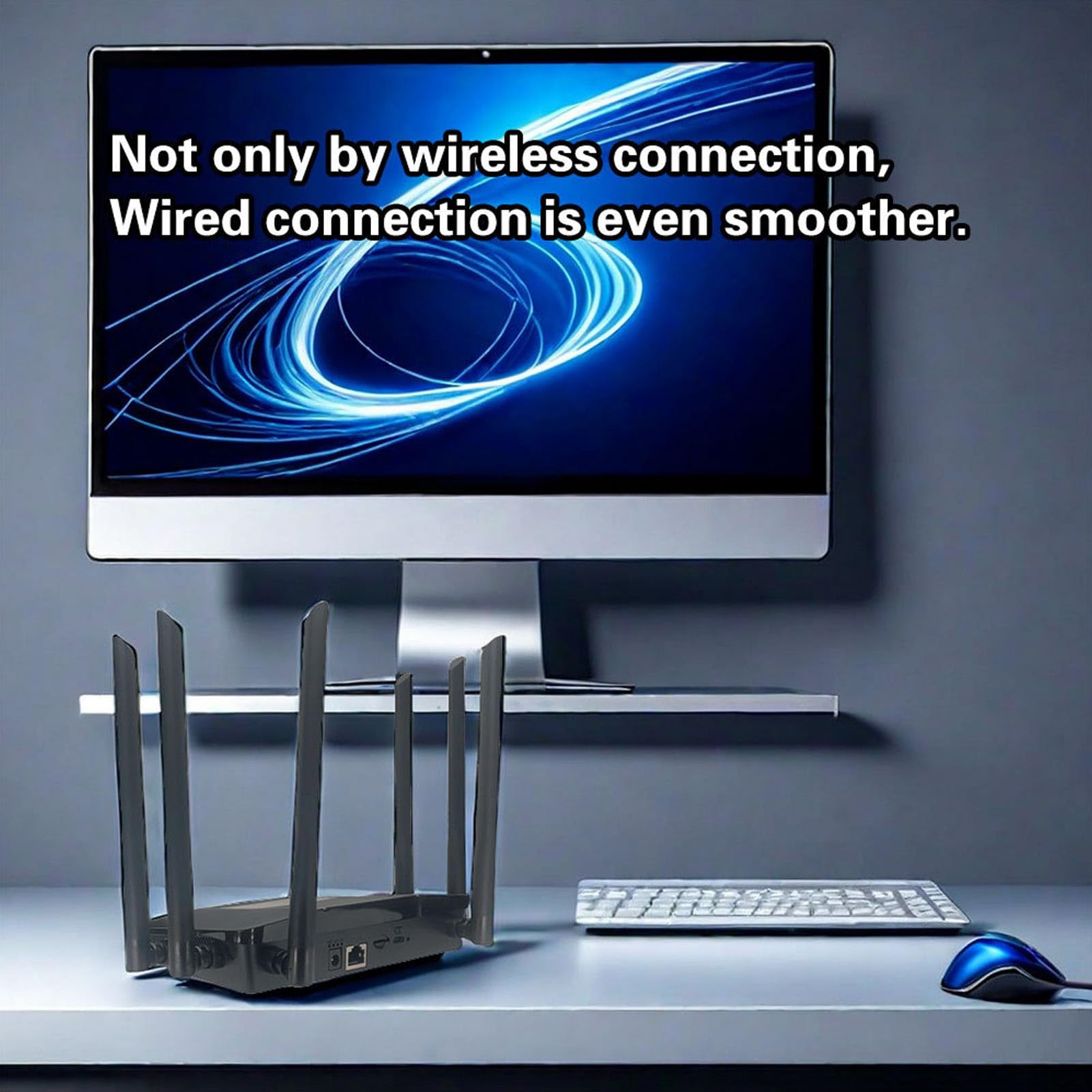 Router 4G con Slot per Scheda SIM, Modem Router LTE 300Mbps, 6 Antenne Versione Europa Asia, per Ufficio Domestico, con Copertura di Rete Stabile Fino a 300 Mq