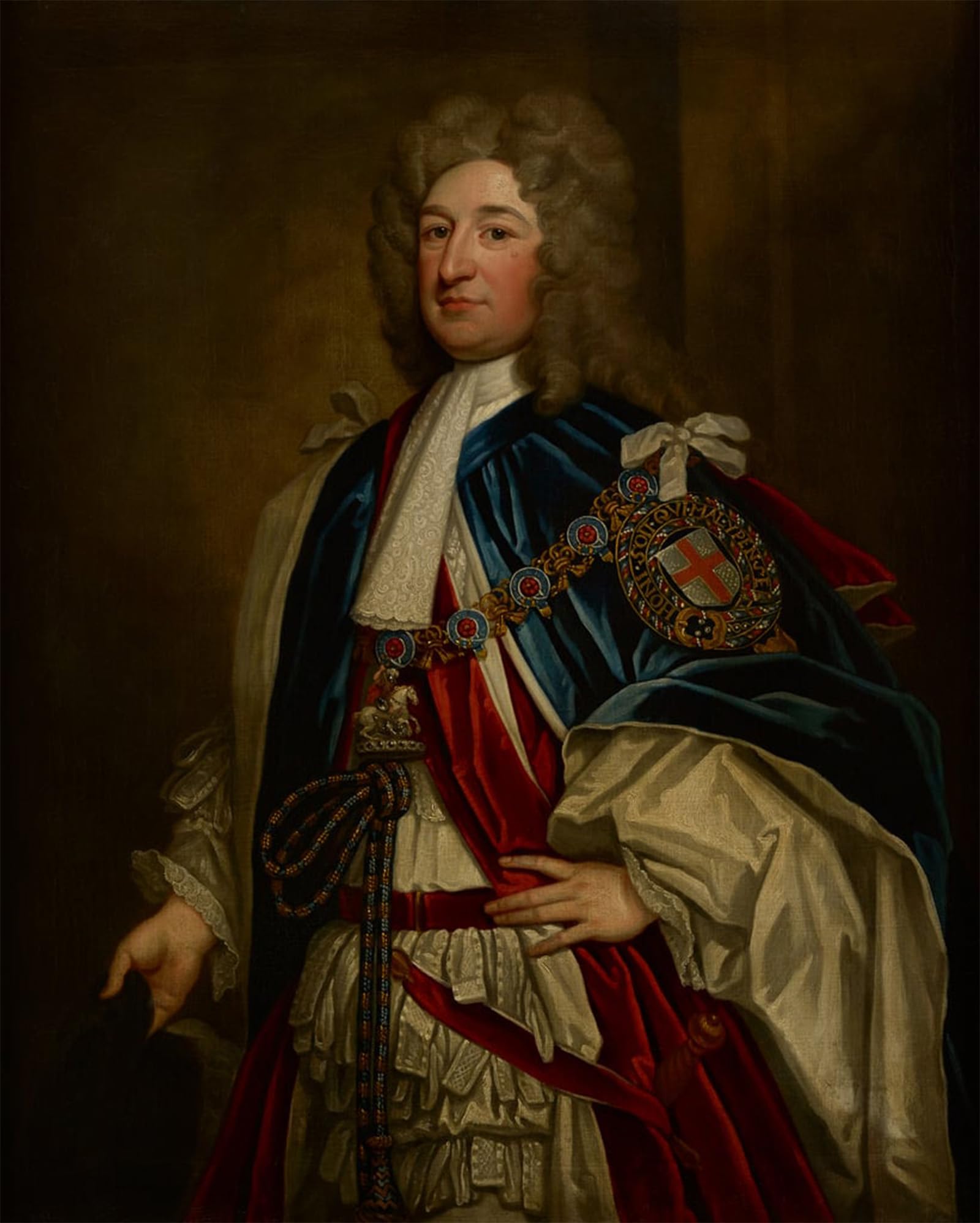ARTXLXXBN Famous Print Painting Colorful Art Print Portrait of Charles Seymour of Somerset by Godfrey Kneller Canvas Art Decorations for Home Decor 60x90cm