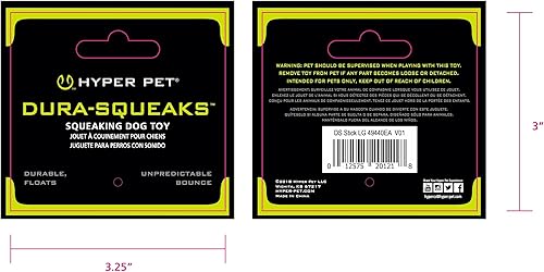 Miniatura 7 de Hyper Pet Dura-Squeaks Stick - Juguete para perro, grande, verde