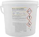 OCEDIS Brome Lent Pastilles 20g - 5kg | Désinfection Régulière - Dissolution Lente + 10 Tests HPS OFFERTS 6 en 1 - 5