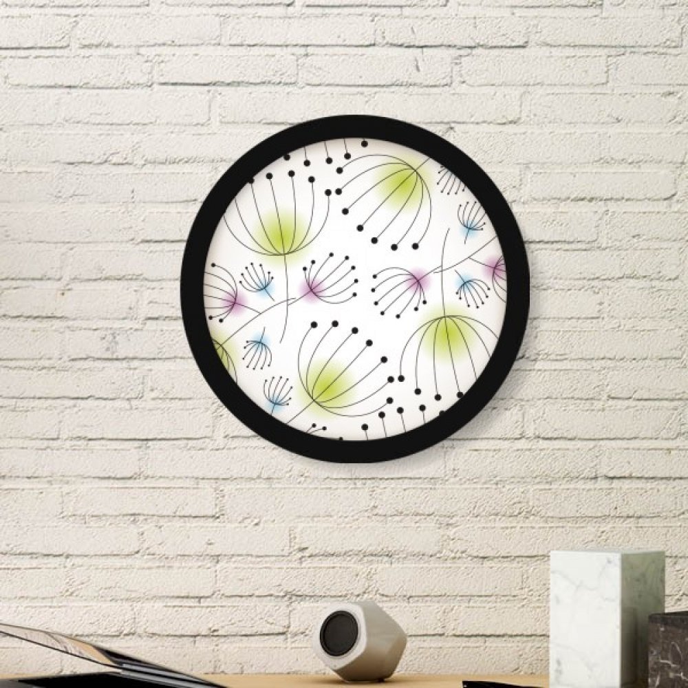Cadre bois rond pissenlit noir le cadeau poétique idéal pour embellir un foyer