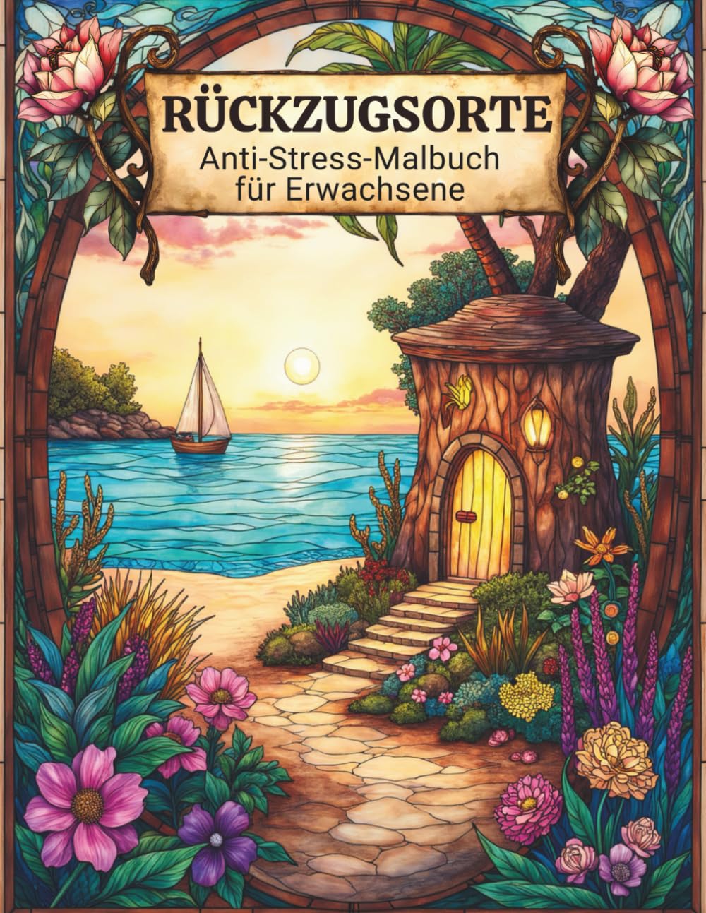 Rückzugsorte – Anti-Stress-Malbuch für Erwachsene: 50 Reise- & Fantasy-Motive zum Ausmalen – für Entspannung und Achtsamkeit im Alltag