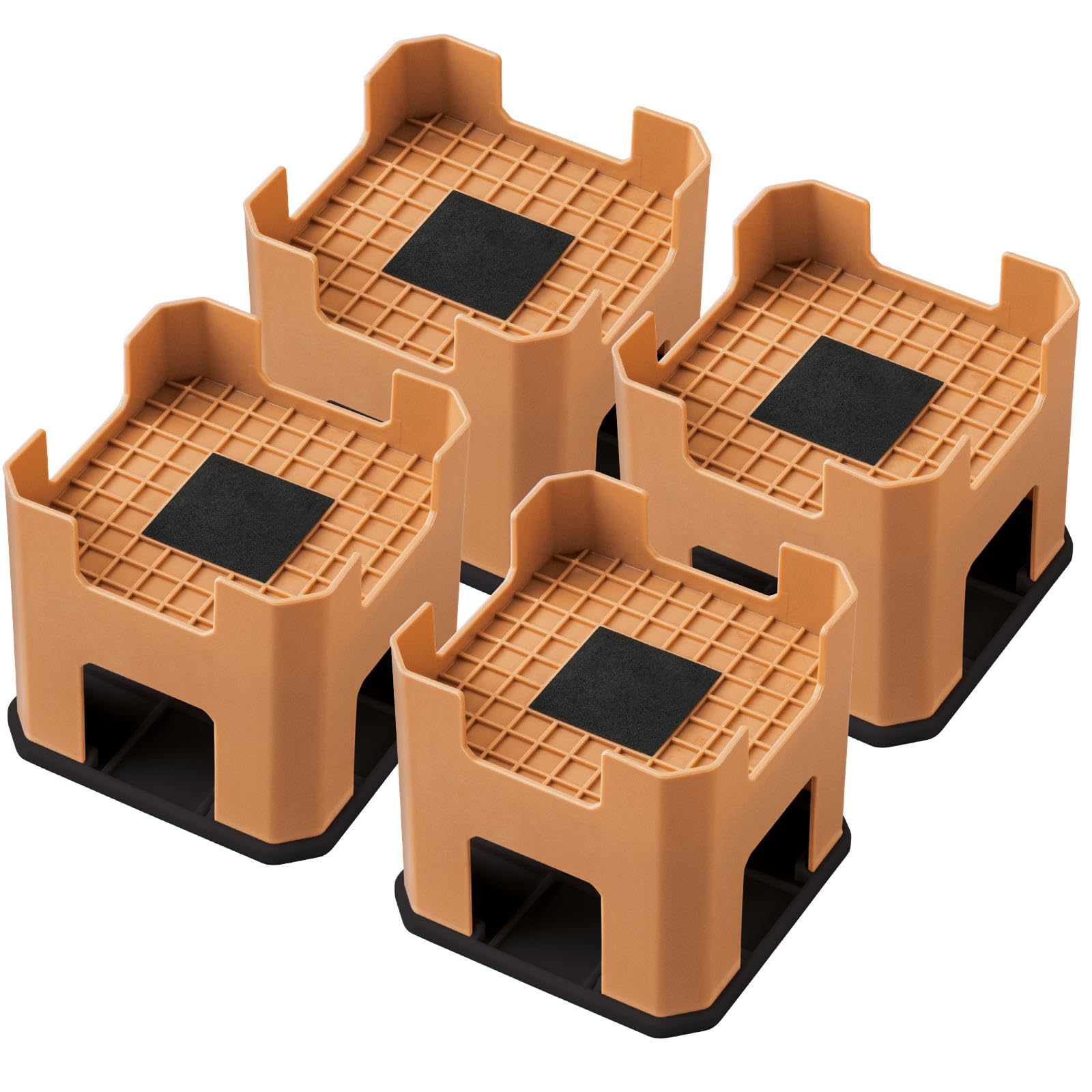 コモライフ 高さ変えれる机のあし上げ～る (4個組) テーブル 足 脚 こたつ 高さ 継ぎ足し 継ぎ脚 (3/7cmUP)