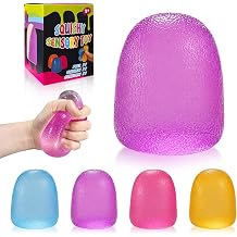 Gumdrop Squishies Fidget Toy,Sensory Squeeze Stress Ball Toy for Focus & Desk Relaxation,Quiet Desk Fidget for Adults Kids Teens,Slow Rising Stress Relief Toy for Office Classroom Travel Gifts