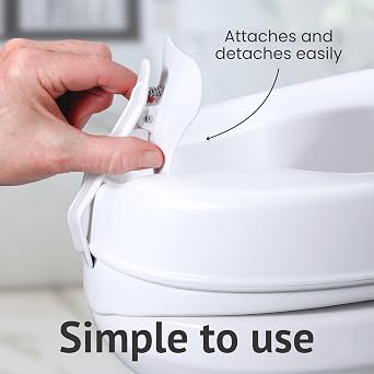 Homecraft Savanah Splash Guard, Urine Deflector Guard with Clip to Easily Attach to Toilet Seats, Seated Position Commode Guard for Deflecting Liquid Downward to Prevent Accidents, Easy to Clean