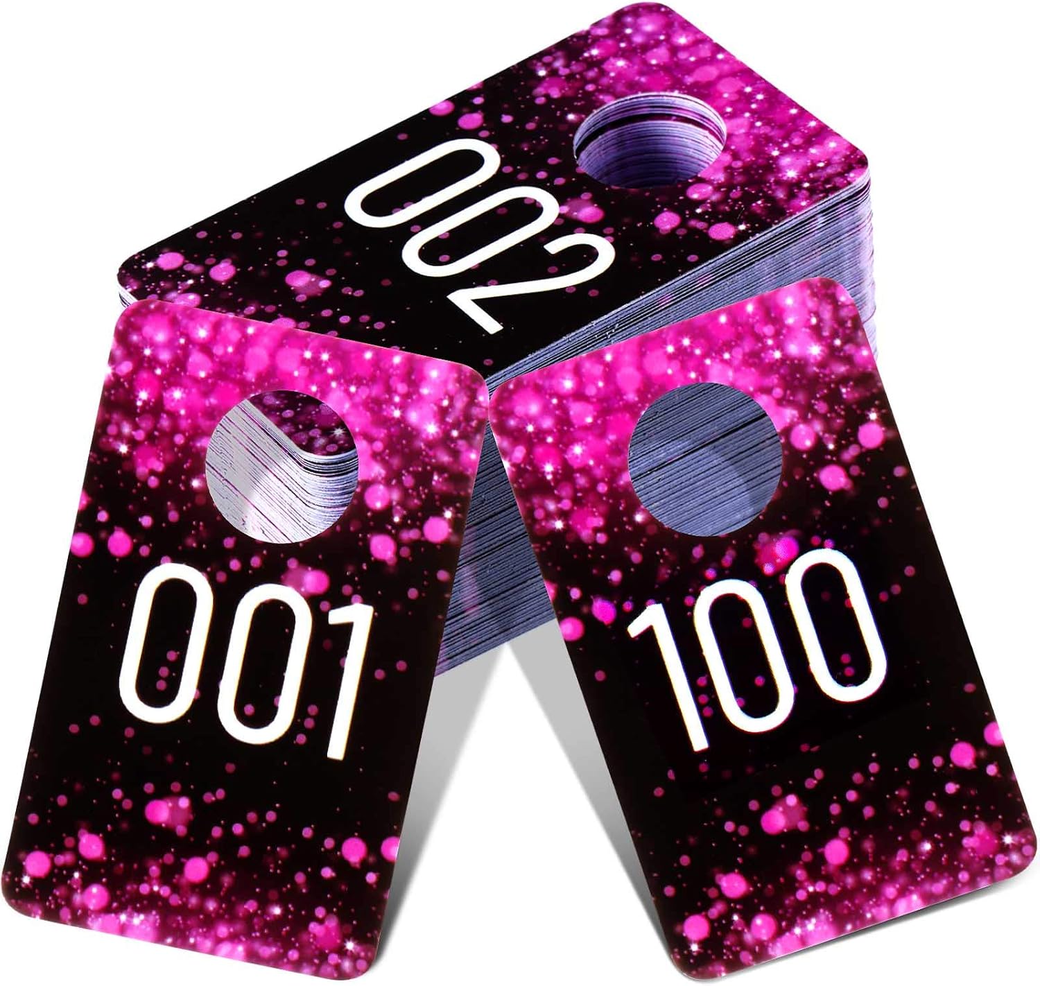 Jetec 100 Pieces Live Plastic Number Tags, Consecutive