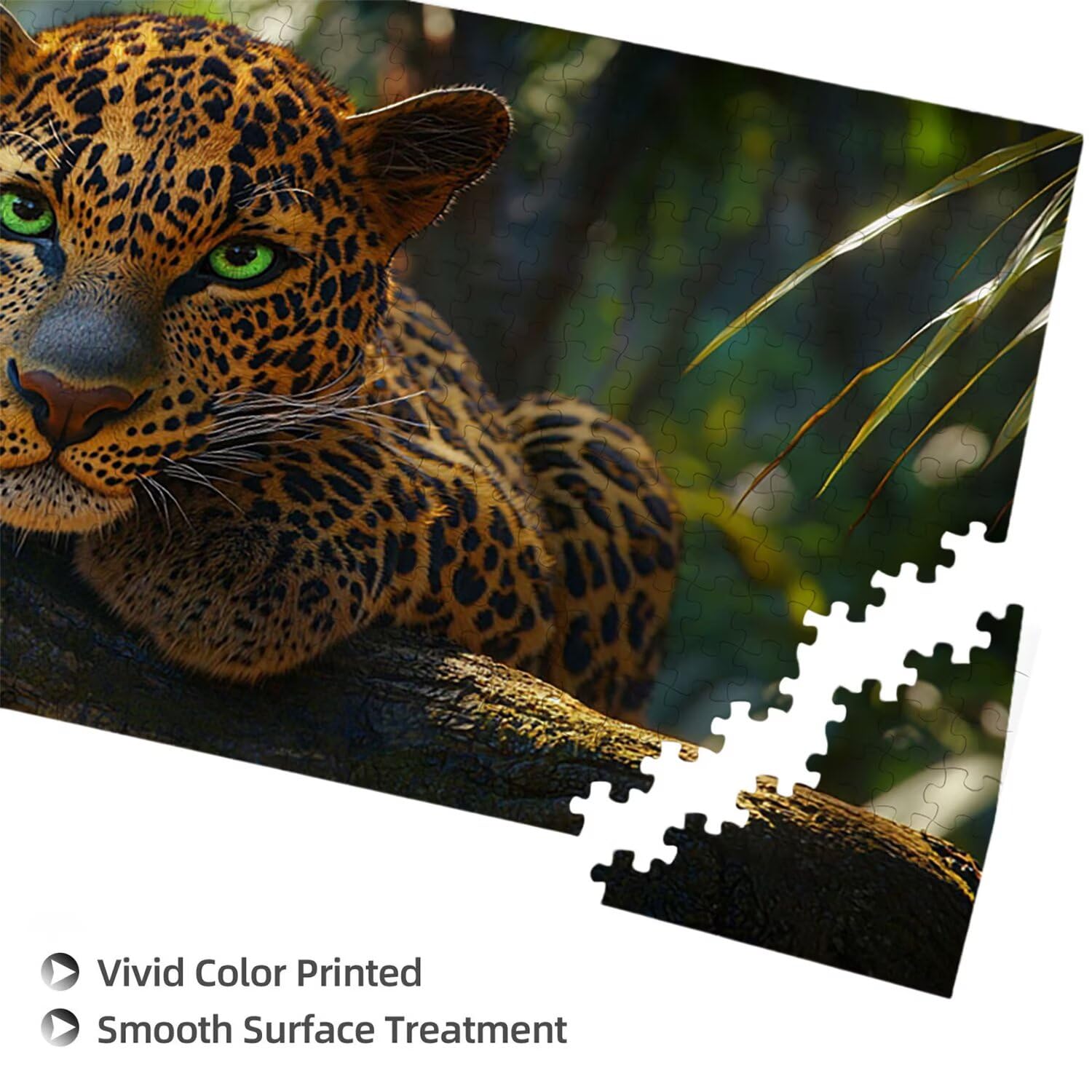 Puzzle para Adultos 1692 Piezas, Leopardo del Bosque Puzzle, Difícil, Desafiante, Rompecabezas Encajan Perfectamente, Letras en la Parte Posterior, Regalo para Personas Mayores (179x31cm) v-812