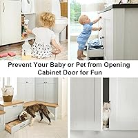 Vista 7 de Jiayi - Paquete de 18 imanes para puerta corredera de gabinete, Cierre magnético ultra-fino, Cierre magnético de acero inoxidable para cajones