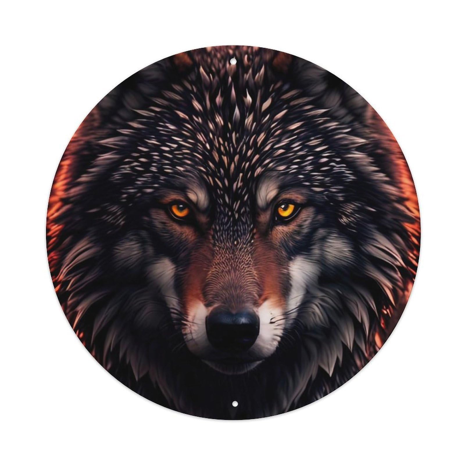 Animal Artwork Iranian Wolf Vintage Metal Tin Sign Plaque Wall Decor for Cafe, Club Bar, Office, Garden Metal Poster 8x8Inch