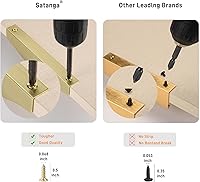 Vista 5 de Satanga Tiradores de Borde para Dedos para Gabinetes de Cocina, Perillas de Cajón de Perfil Bajo, Puerta, Tocador, Baño, Manijas Largas para Muebles