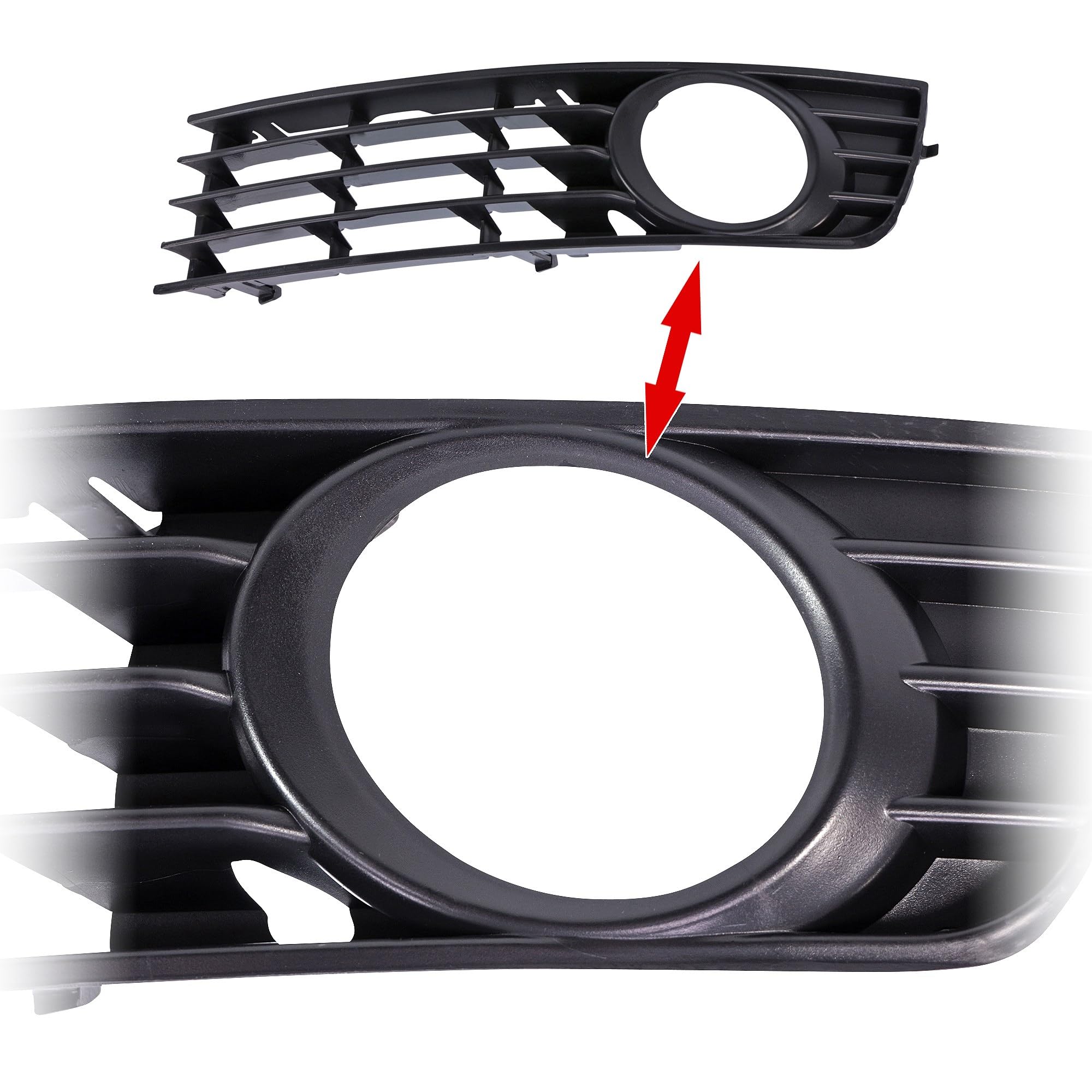 BESTPRICE 2x grille d'aération pare-chocs avant gauche droite Compatible avec AUDI A4 B6 (8E2),A4 B6 Avant (8E5)