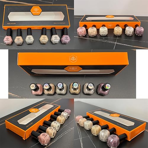 Miniatura 7 de Modelones Esmalte de Uñas en Gel de 6 Colores, Set de Esmaltes de Uñas en Gel Sheer Nude Mini, Esmaltes de Uñas en Gel Natural de Colores Rojo,