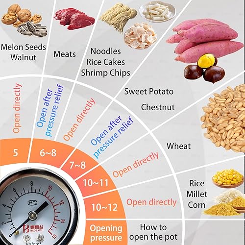 Miniatura 5 de Máquina china de palomitas de maíz de 9.5 fl oz, máquina de palomitas de maíz china a mano, cañón de palomitas de maíz chino con válvula de