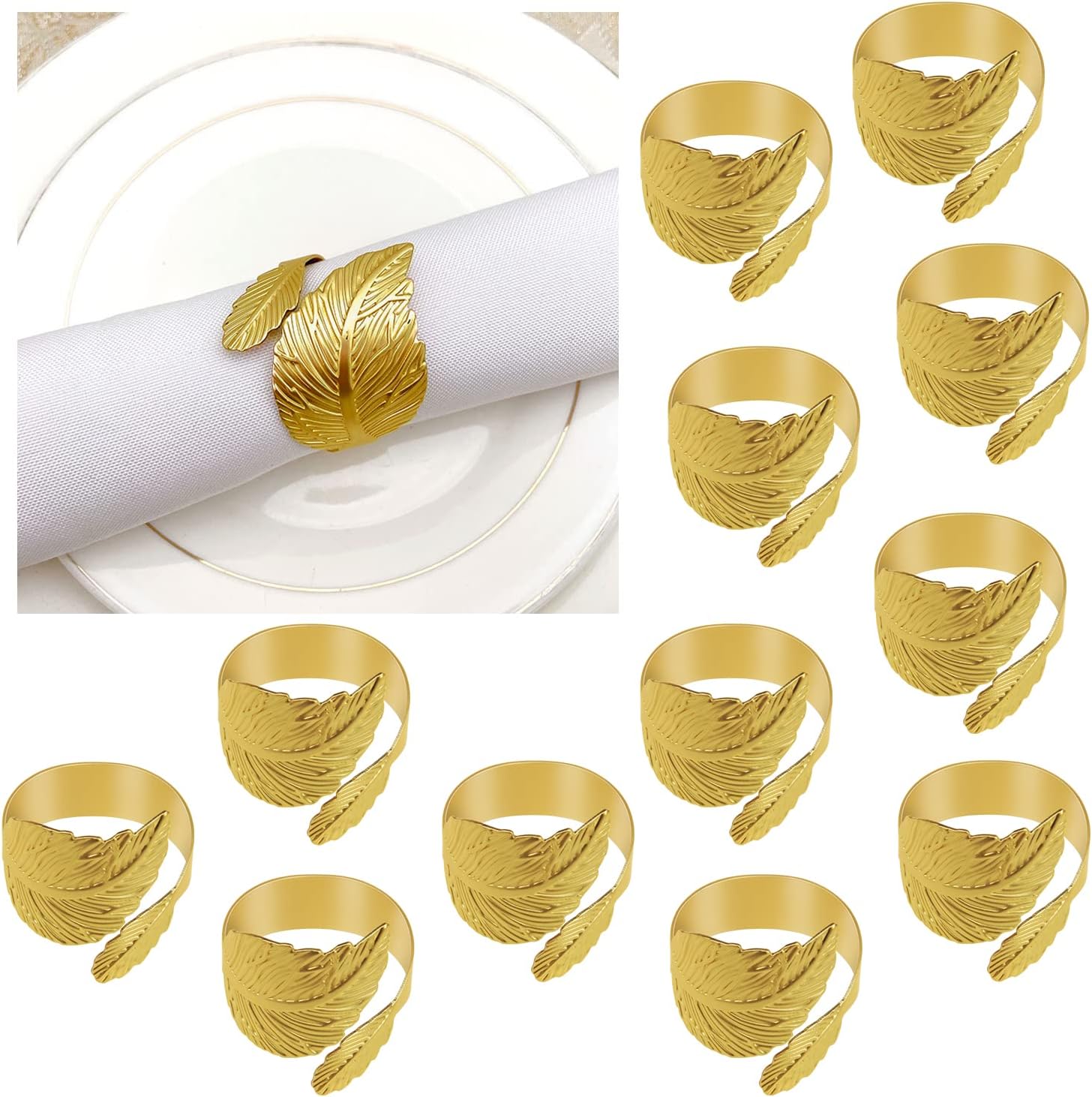 Leaf Knife Set of 12, Kitchen Accessories(Gold)
