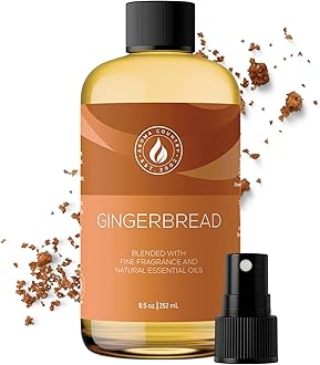 Aroma Country Gingerbread Diffuser Oil - Luxury Essential Oils for Diffuser Refill & Air Freshener Room Spray - Long-Lasting & Natural Home Fragrance, Gingerbread Scented Oil (8.5 Fl. oz)