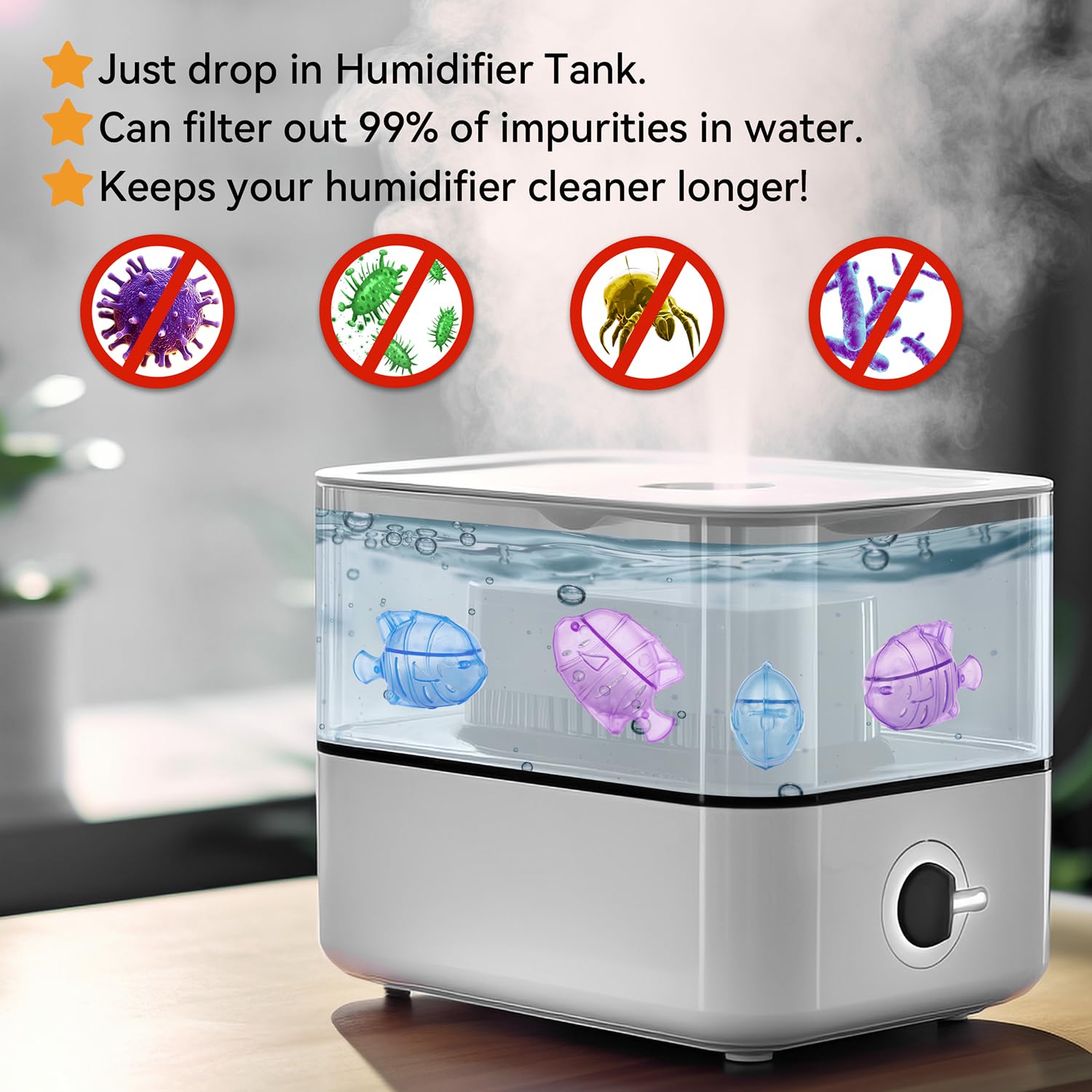 Humidifier Fish Leemone Humidifier Cleaner 12 Pack ,Demineralization ...