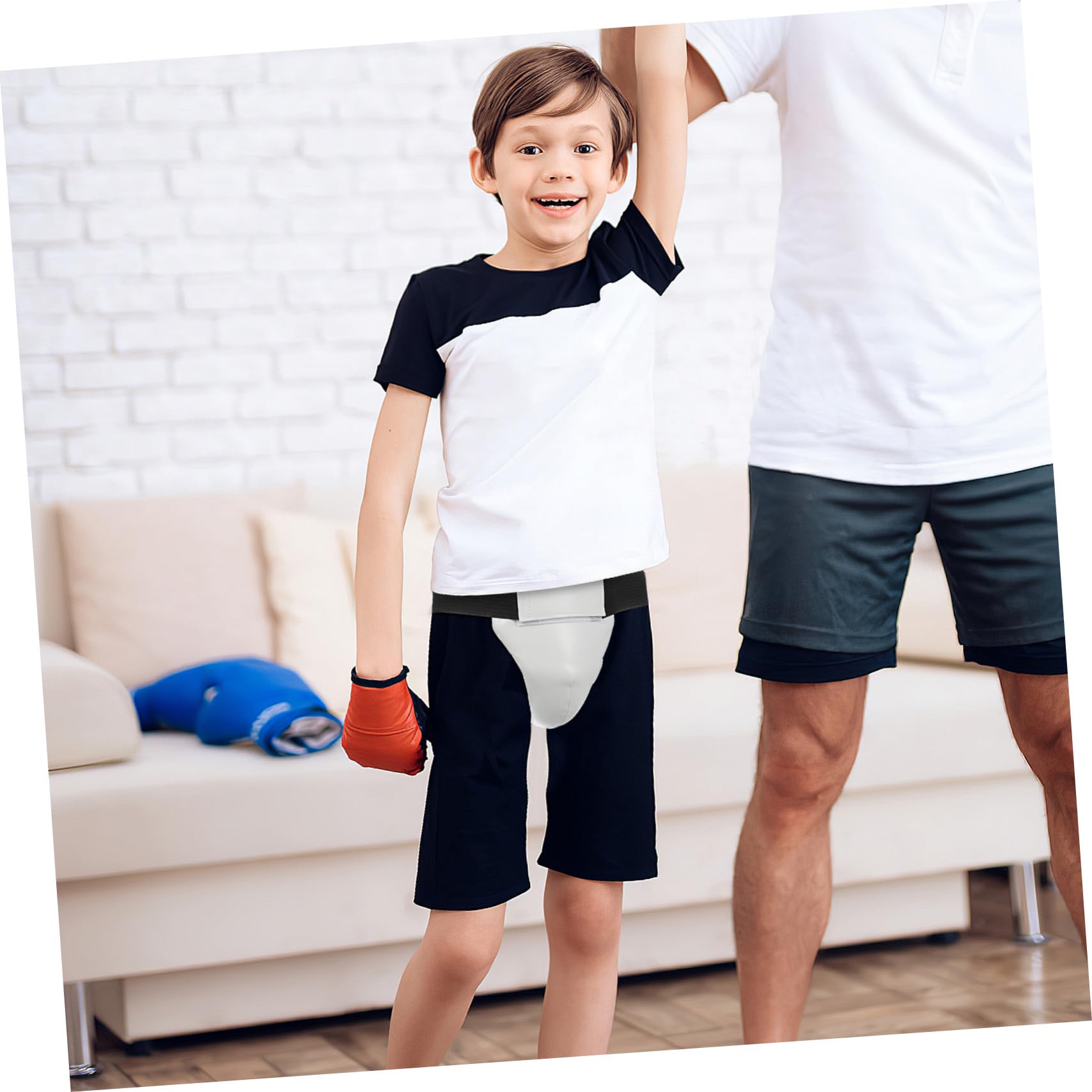 Protecteur Entrejambe Respirant pour Garçon Fille Coque Intégrée Résistante à Lusure Protège Aine Professionnel pour Sports de Combat