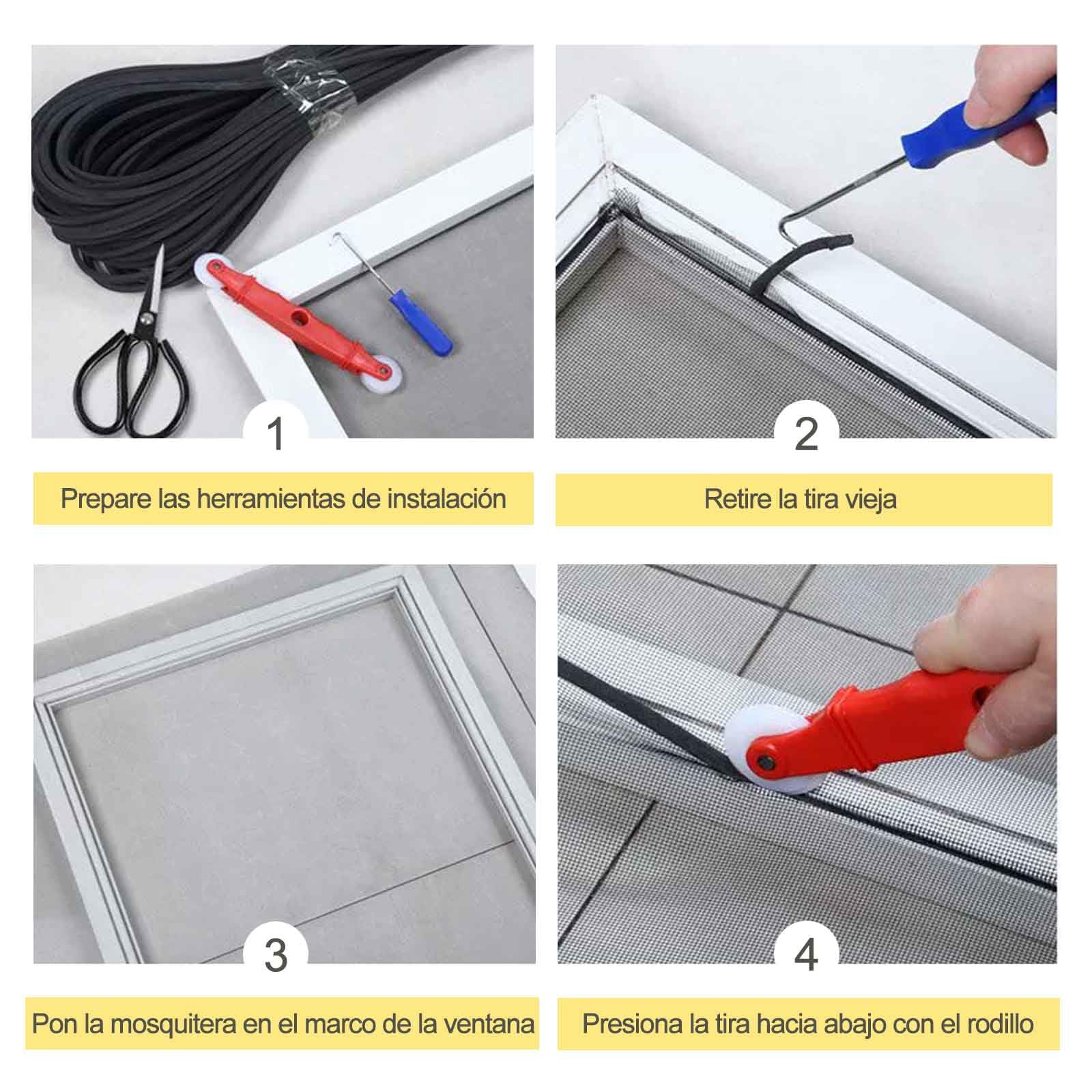 Fliegengitter Katzensicher, Reißfester als Standard-Fliegengitter, 2x25m für Fenster, Dachfenster, Balkontür (Grau), Fliegengitter-Ersatznetz beliebig zuschneidbar