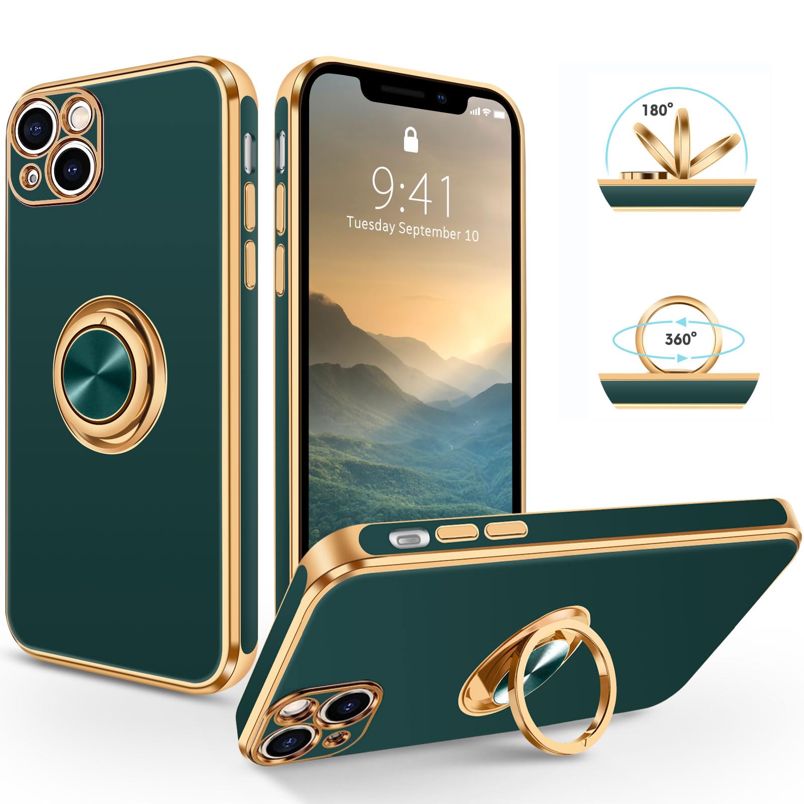 JETech Cover in Silicone per iPhone 13 mini 5,4 Pollici, Custodia Protettiva per Tutto il Corpo Morbida al Tatto, Copertura Antiurto con Fodera in Microfibra (Nero