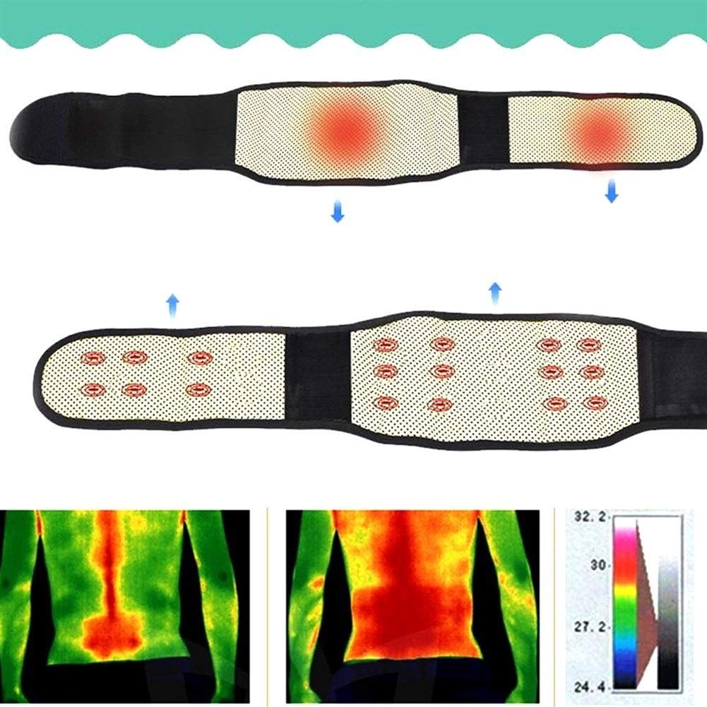 Tutore Lombare Vita Regolabile Tormalina Autoriscaldante Terapia Magnetica Cintura di Supporto for la Schiena Cintura Lombare Fascia for Massaggio Assistenza Sanitaria Uomo Donna,Supporto l