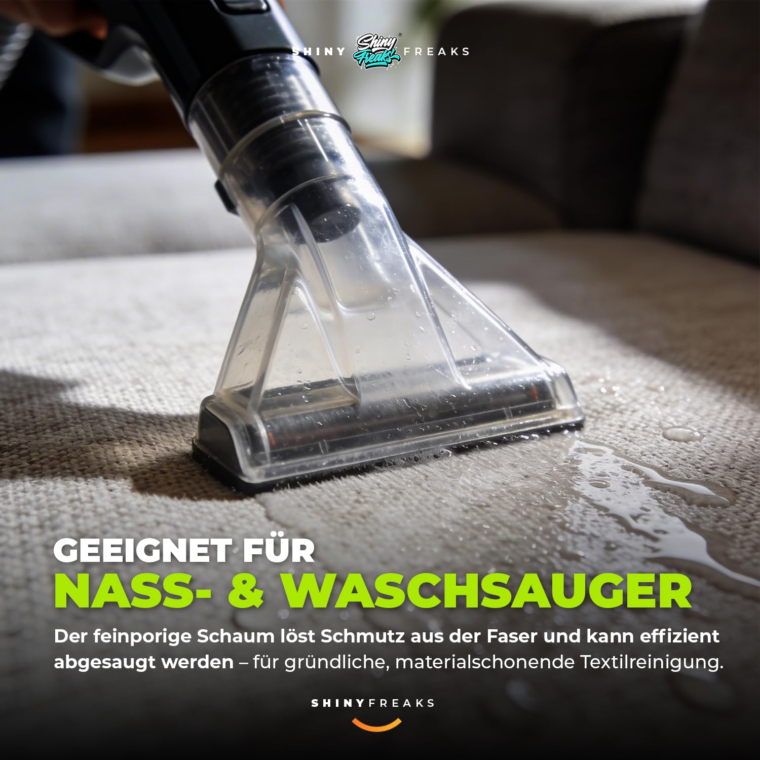 Pol Star Basic Set: Koch Chemie Pol Star Textil Leder Alcantara Reiniger 1L + Foam Bottle 150ml + Bürste + Mikrofasertuch 40×40 | Schaumauftrag für kontrollierte Reinigung & saubere Abnahme | 4-teilig - 4