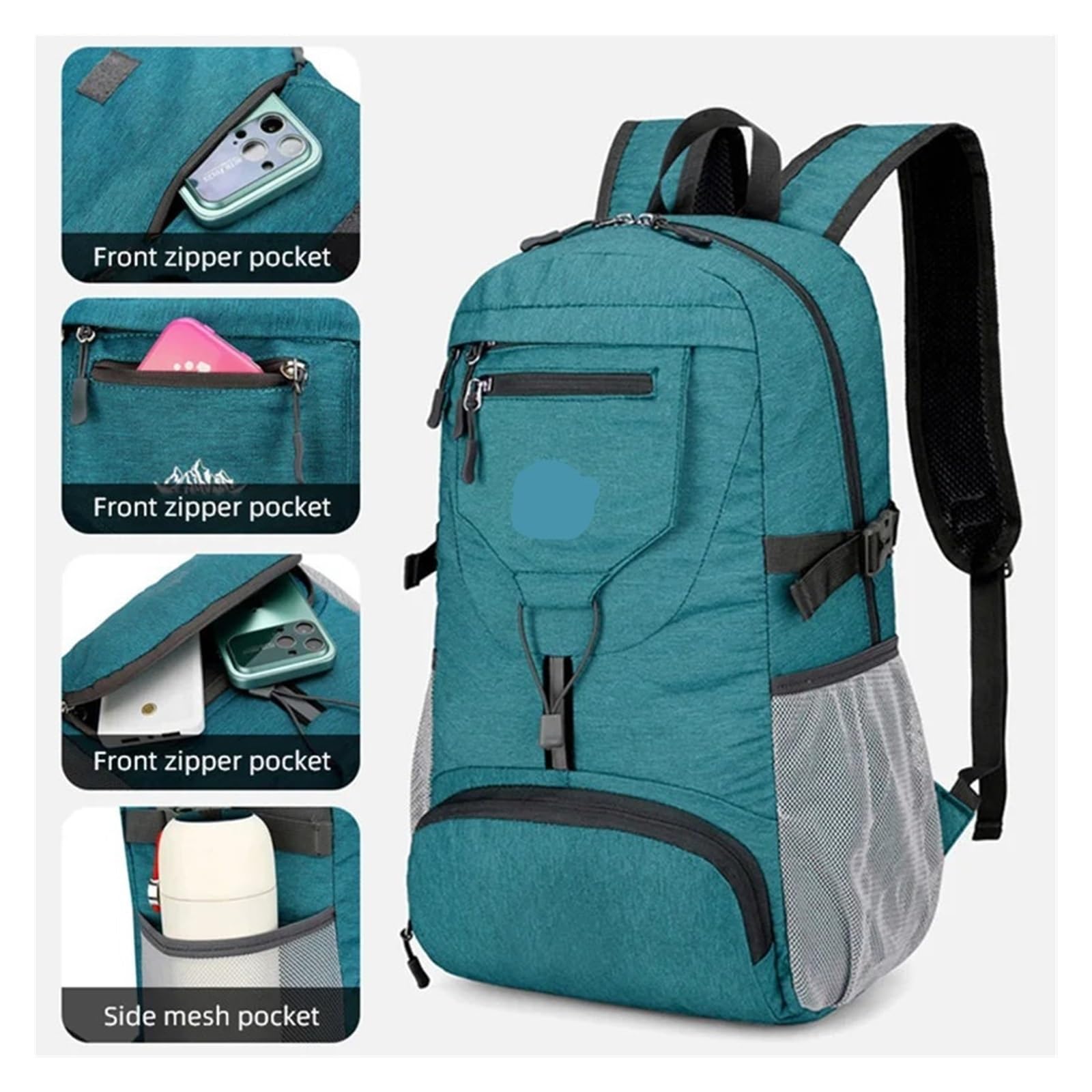 Mochila plegable de viaje para hombres y mujeres, portátil, ultraligera, deportes al aire libre, senderismo, escalada, mochila de senderismo