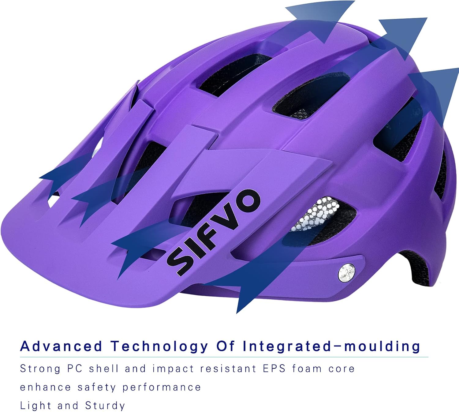 Bike Helmet, SIFVO Bike Helmets for Men and Women, Mountain Bike Helmet with Visor Helmets for Adults to Youth Bicycle Helmet Road Bike Helmet Safe and Comfortable 54-62cm【M/L】