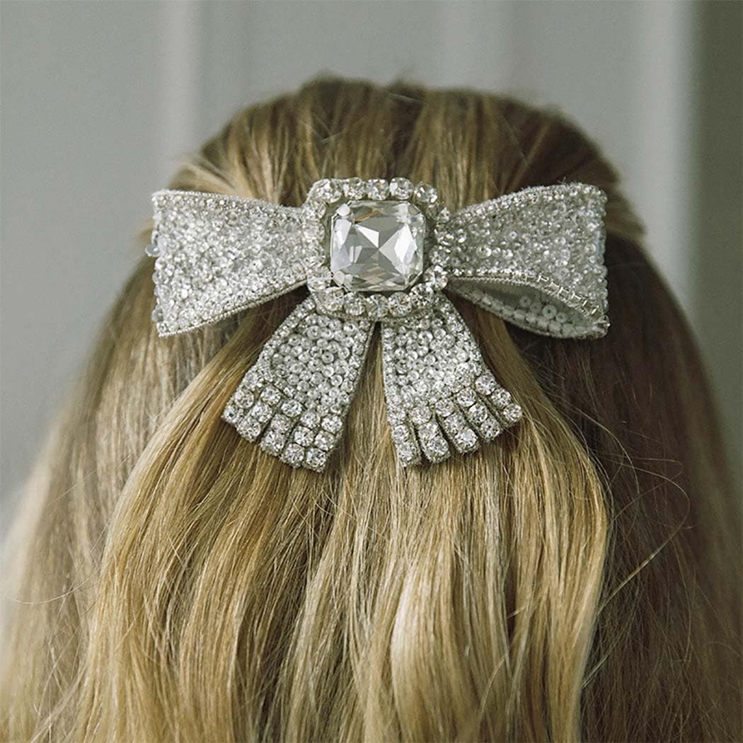 ヘアアクセサリー Herlipto Crystal Ribbon Hair Clip Amazon.com : Fdesigner Crystal Bowknot Hair Clips, Comb & Barrette