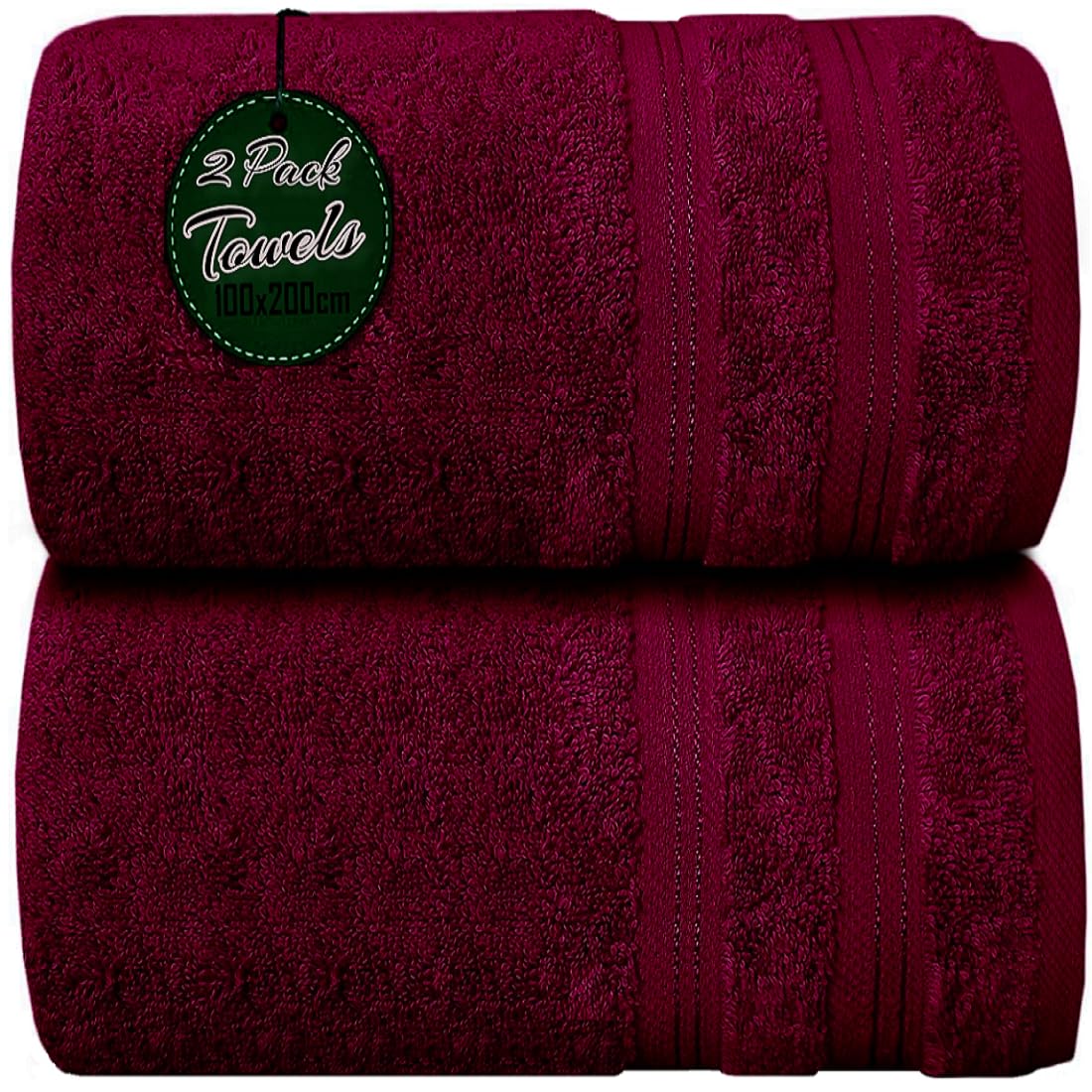 Towelbay 2X Large Bath Sheets 100% Egyptian Cotton Soft Luxury Big Jumbo Bathroom Towels (Teal)