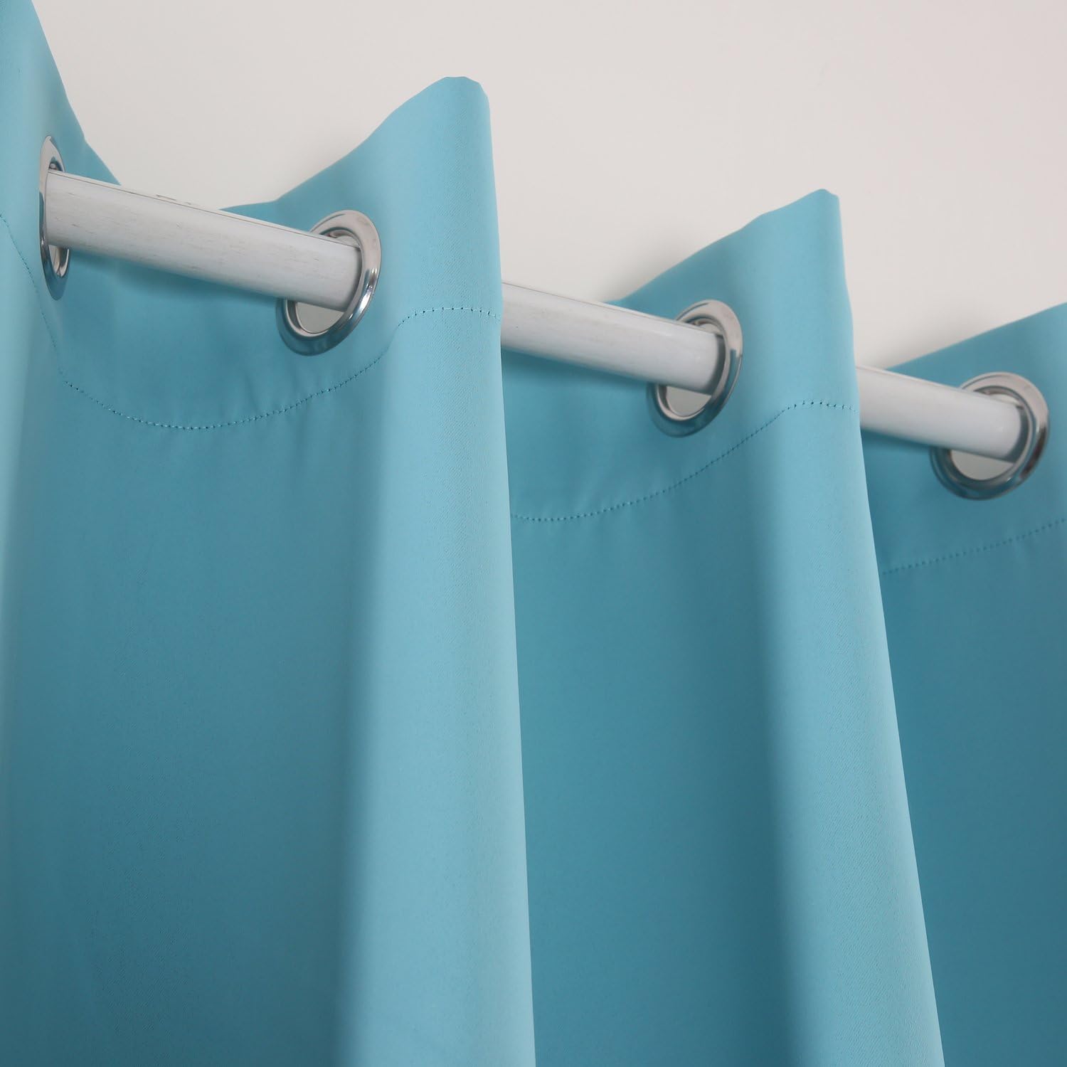 Deconovo Thermal Insulated Curtain Super Soft Heavy Duty Thick Blackout Grommet Window Curtain Panel for Nursery Room Light Blue,52x95-Inch, 1 Panel