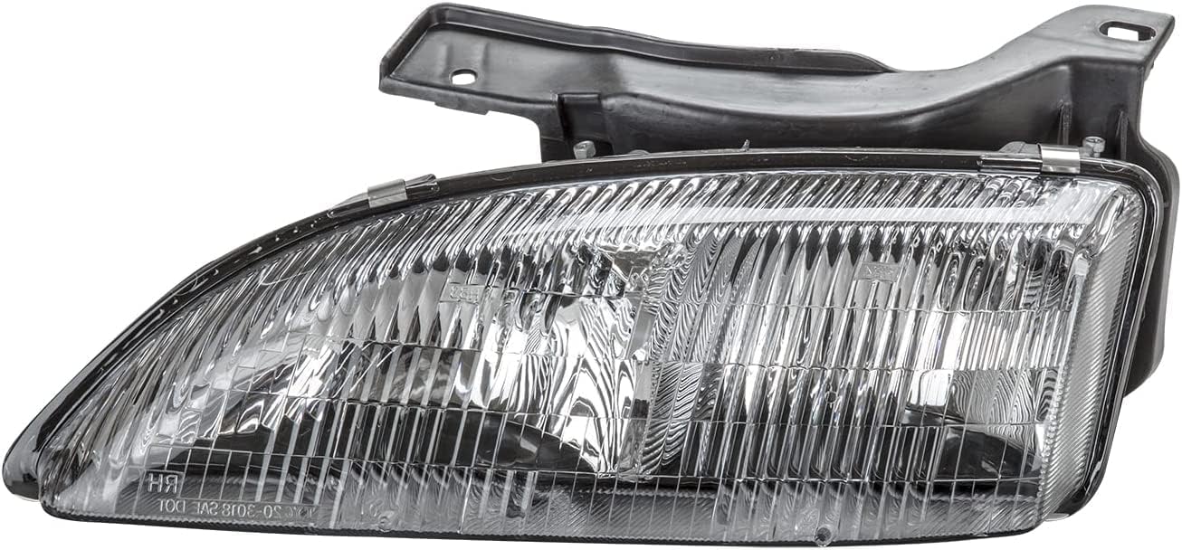 Headlight Assembly Compatible With Chevrolet Cavalier 1995 1996 1997 1998 1999 All Configurations Left / Driver Side DOT/SAE Compliant, Halogen Headlamps with Bulbs, 16523441 / GM2502130