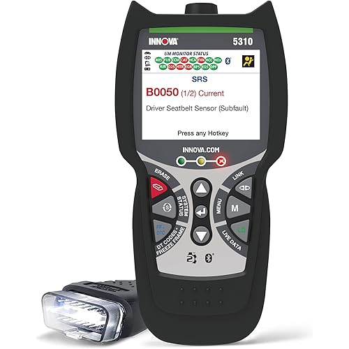 INNOVA 5310 OBD2 Scanner – ABS & SRS Code Reader, Check Engine Light Diagnostic Tool with Battery Test, Oil Reset, Live Data – Works with Most OBDII Vehicles 1996 & Newer