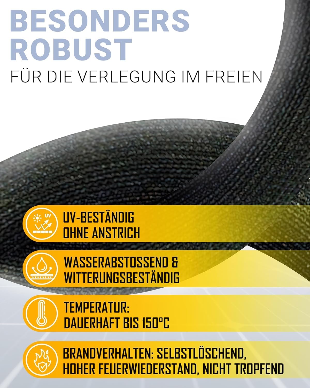 Tubo solar doppio DN16 in acciaio inossidabile con cavo sensore – Tubo solare/condotta solare per solare termico – Doppio tubo preisolato 13 mm EPDM – 3/4" dado a pressione – 5 m / 10 m / 15 m / 20 m