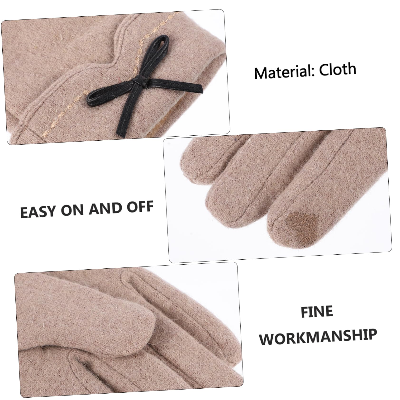 FOMIYES Warm Winter Cycling Gloves for Women Telefingers Gloves Anti-Slip Full-Finger Mitts Fashion Elements